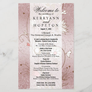 Floral Rose Gold Glitter - Program