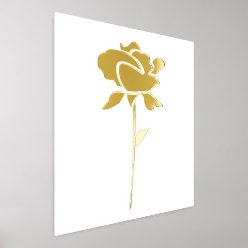 Floral Rose Gold Golden Elegant Spring Summer Gift Foil Prints