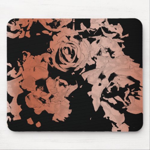 Floral Rose Gold Mouse Pad