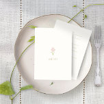 Floral Rose Ivory Card Wedding Menu<br><div class="desc">Elegant,  fresh and modern. This beautiful and stylish wedding menu,  features a pretty hand-drawn rose and a contemporary set of fonts in a soft faux gold. The card boasts a lovely light ivory background,  both front and back. Variations of this design is available in the collection.</div>