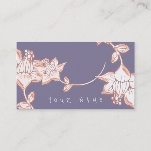 Floral Rose Jewelry Shop Hand Made VIP Purple Business Card