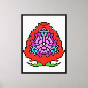 Floral Rose Mandala Canvas Print