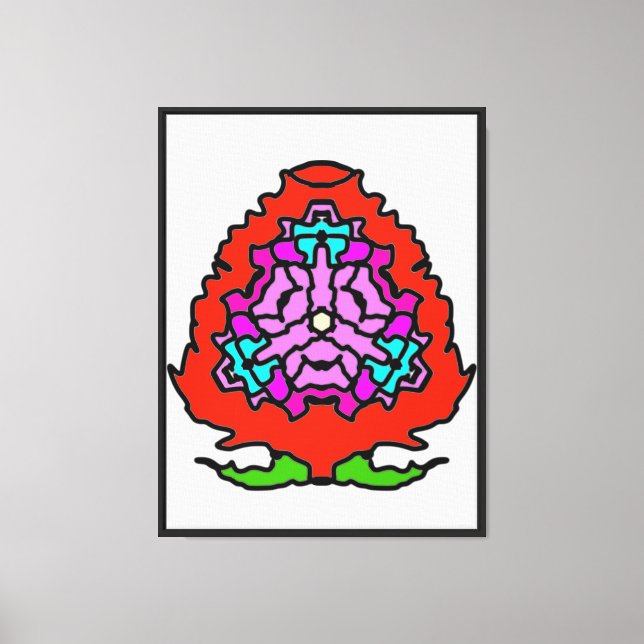 Floral Rose Mandala Canvas Print (Front)