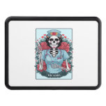 Floral Rose Skeleton Nurse Tarot Card Halloween Es Hitch Cover