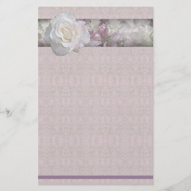 Floral Rose Stationery (Front)