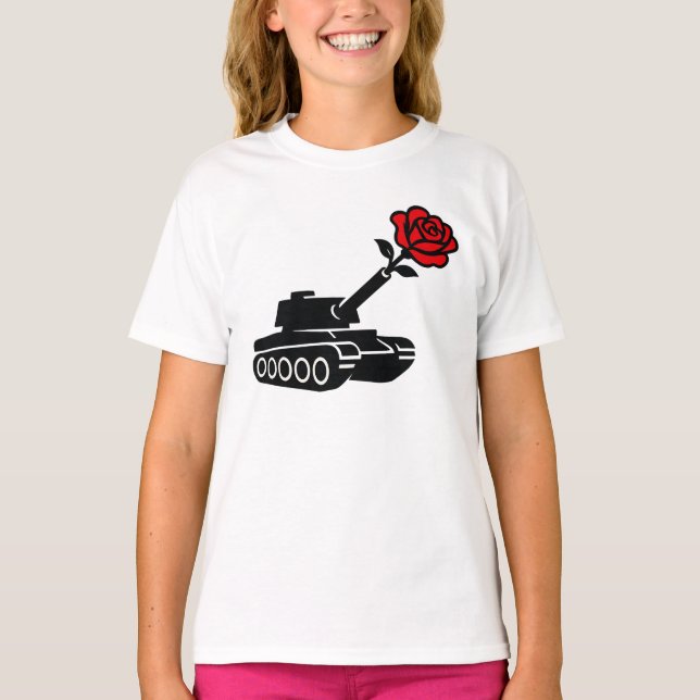 Floral Rose Tank Anti War Pacifism (Front)