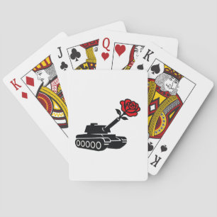 Floral Rose Tank Anti War Pacifism Poker Cards