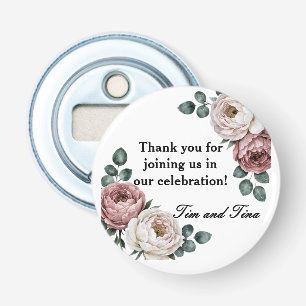 Floral Rose Wedding Favor Bottle Opener