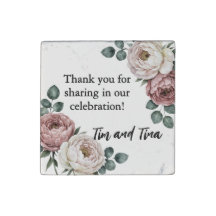 Floral Rose Wedding Favor Magnet