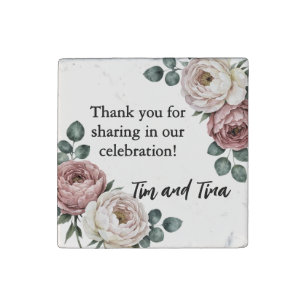 Floral Rose Wedding Favor Magnet