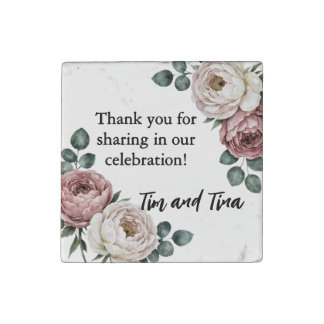 Floral Rose Wedding Favor Magnet