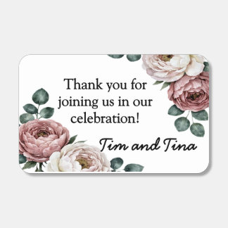 Floral Rose Wedding Matches Favors
