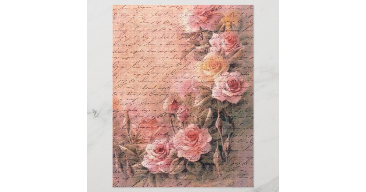 pink vintage scrapbook paper