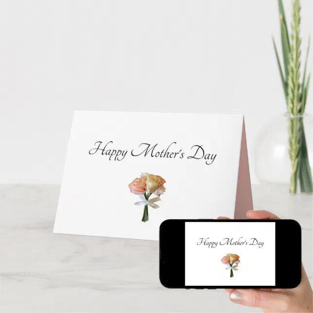 Floral Roses Mothers Day Card Zazzle