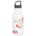 Floral Roses Stainless Steel Water Bottle at Zazzle