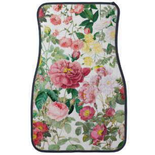 Floral Roses Vintage Spring Garden Car Floor Mat