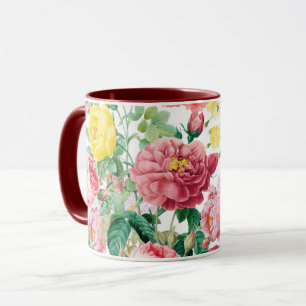 Floral Roses Vintage Spring Garden Mug