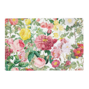 Floral Roses Vintage Spring Garden Placemat