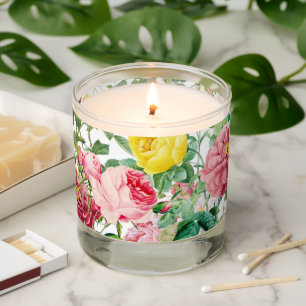 Floral Roses Vintage Spring Garden Scented Candle