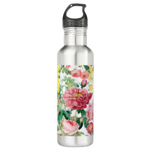 Floral Roses Vintage Spring Garden Stainless Steel Water Bottle