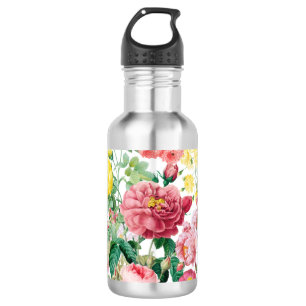 Floral Roses Vintage Spring Garden Stainless Steel Water Bottle