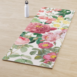 Floral Roses Vintage Spring Garden Yoga Mat