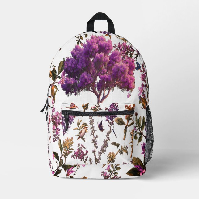 Floral ROSY TREE Printed Backpack (Front)
