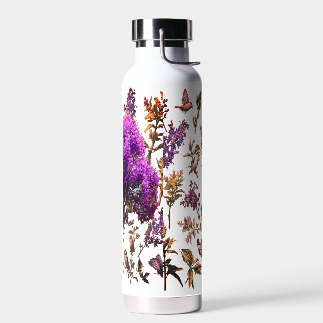 Floral ROSY TREE Water Bottle (Left)