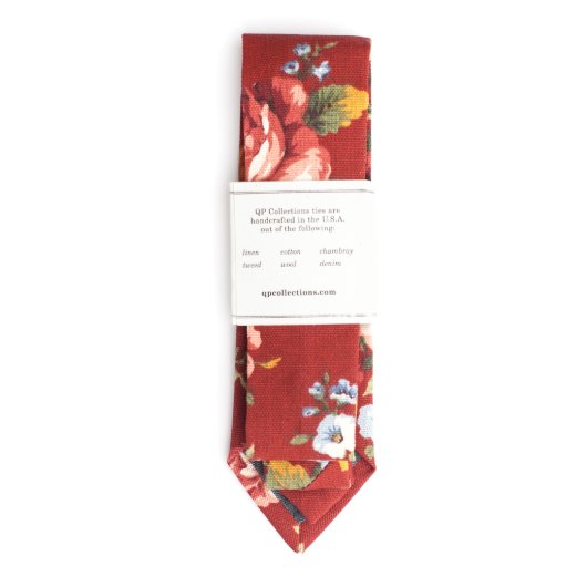 Floral Rouge Necktie w/Personalized Monogram (Back)
