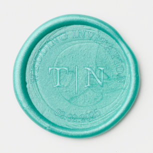 Floral Round Personalid Wedding Seal Monogram Wax Seal Sticker