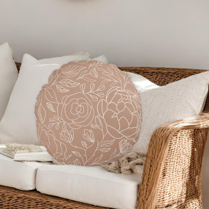 Floral Round Pillow