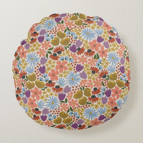 Floral  round pillow