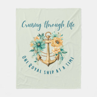 Floral Royal Fleece Blanket