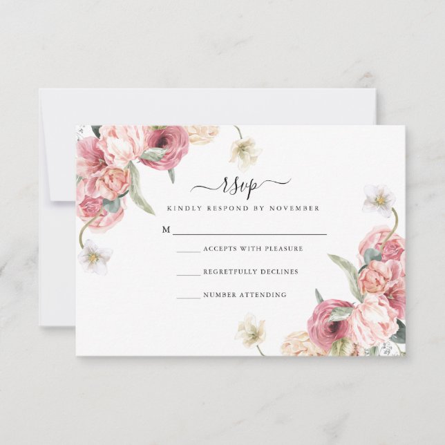 Floral RSVP Card | Annabeth (Front)