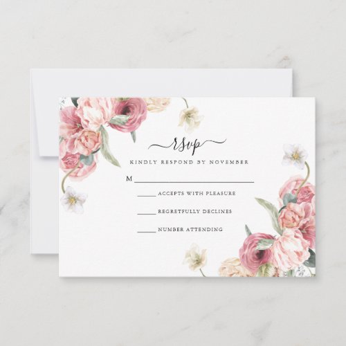 Floral RSVP Card  Annabeth