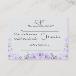 FLORAL RSVP ENCLOSURE CARD