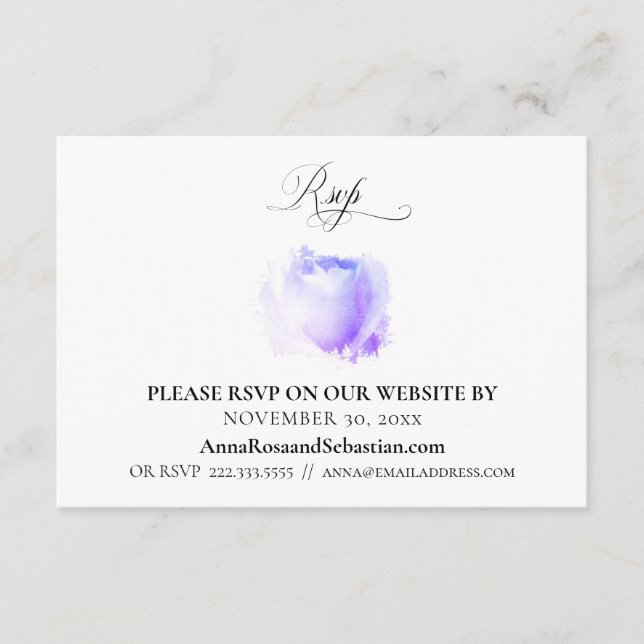 *~* Floral RSVP Website Rose Wedding Enclosure (Front)