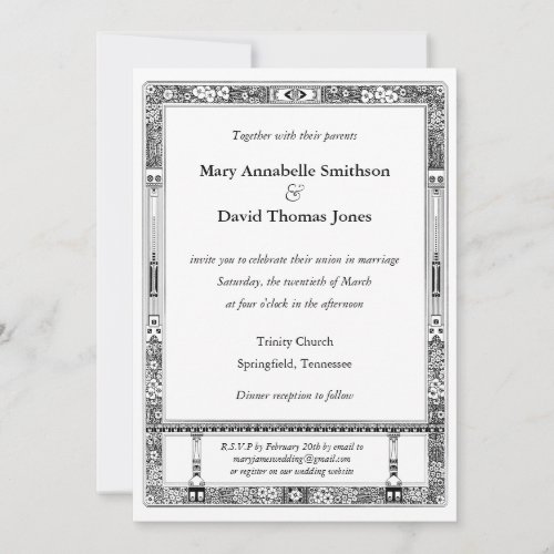 Floral RSVP Wedding Invitation