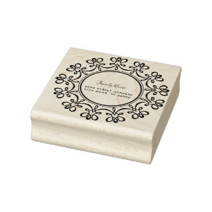 Floral Rubber Stamp