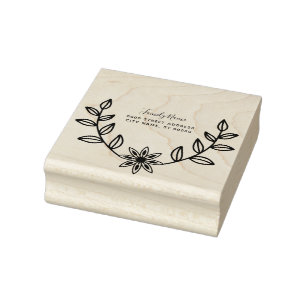 Floral Rubber Stamp