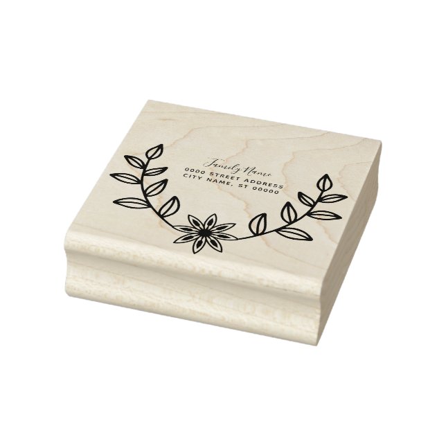Floral Rubber Stamp (Stamp)