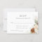 Floral Rust Burnt Orange Cream Wedding RSVP Card