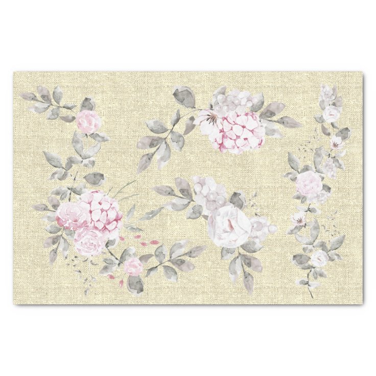 Floral Rustic Decor Tissue Paper 