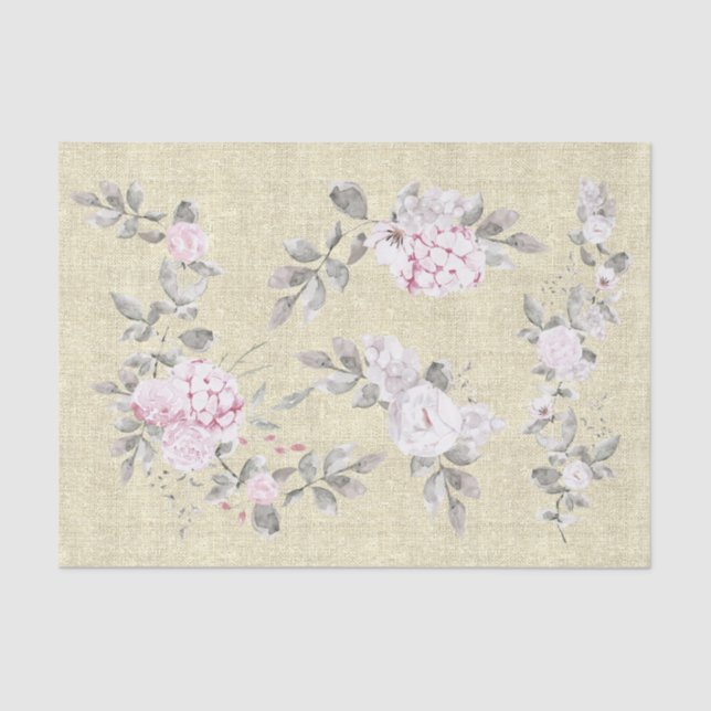 floral rustic decor tissue paper (Front)