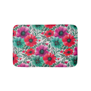 Floral rustic fashion retro pattern Bath Mat