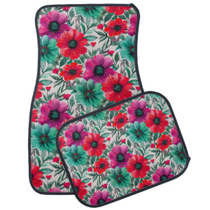 Floral rustic fashion retro pattern Car Floor Mat