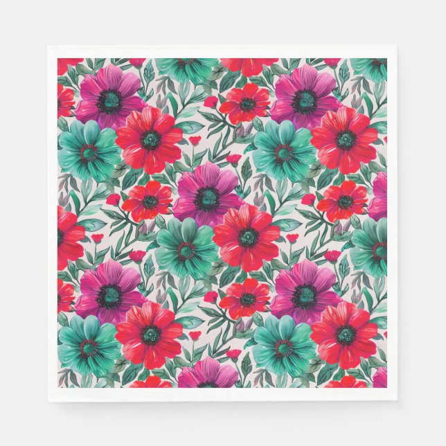  Floral rustic fashion retro pattern Napkins (Front)