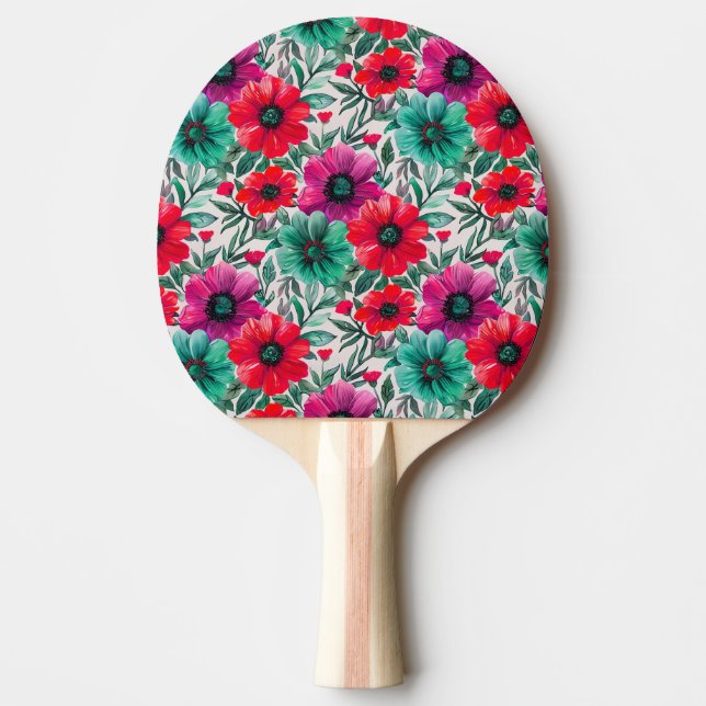  Floral rustic fashion retro pattern Ping Pong Paddle (Front)
