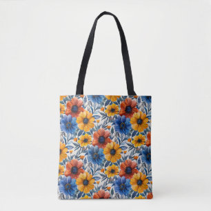 Floral rustic fashion retro pattern Tote Bag