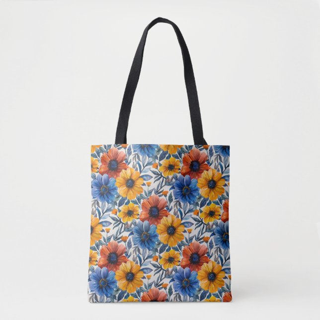  Floral rustic fashion retro pattern Tote Bag (Front)